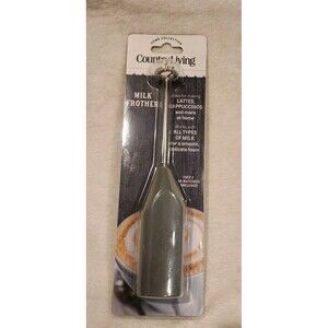 Milk Frother by Country Living Battery Powered Gray Works